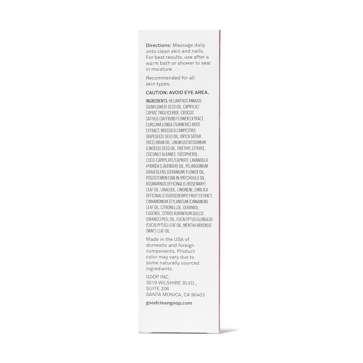 good.clean.goop beauty The Naked Elixir Body Oil | Body Oil to Hydrate Skin Barrier | Vitamin E Oil, Turmeric Root Extract & Saffron Extract | Body Moisturizer | Cruelty-Free & Vegan | 3.4 Fl oz