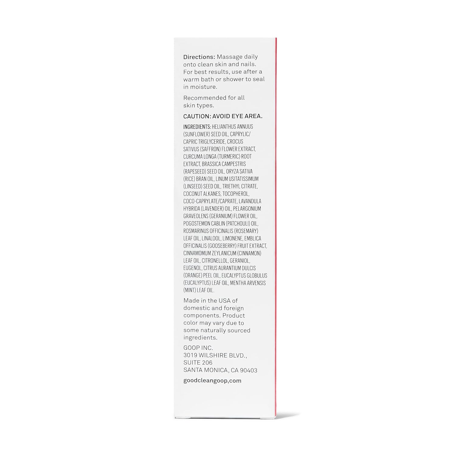 good.clean.goop beauty The Naked Elixir Body Oil | Body Oil to Hydrate Skin Barrier | Vitamin E Oil, Turmeric Root Extract & Saffron Extract | Body Moisturizer | Cruelty-Free & Vegan | 3.4 Fl oz