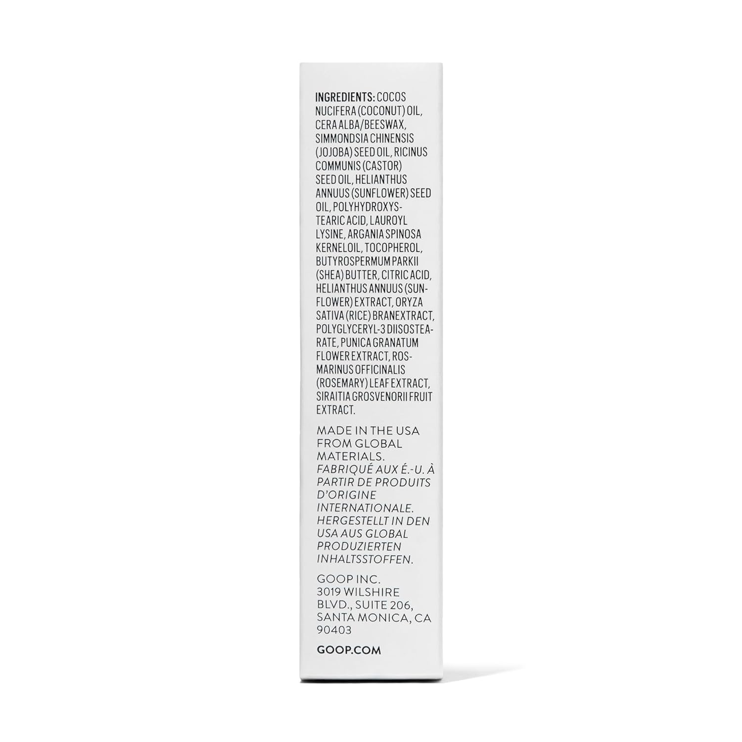 goop Beauty Clean Lip Balm | Dry Lips Treatment | Coconut Oil, Pomegranate Extract, & Shea Butter | Petroleum Free | 0.16 oz