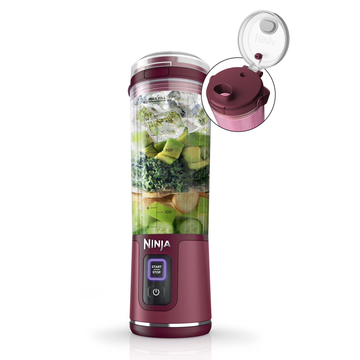 Ninja Blast Portable Blender | Cordless | 18-oz. Vessel | Personal Mixer for Shakes & Smoothies | BPA Free | Leakproof Lid & Sip Spout | USB-C Rechargeable | Dishwasher Safe Parts | Black | BC151BK