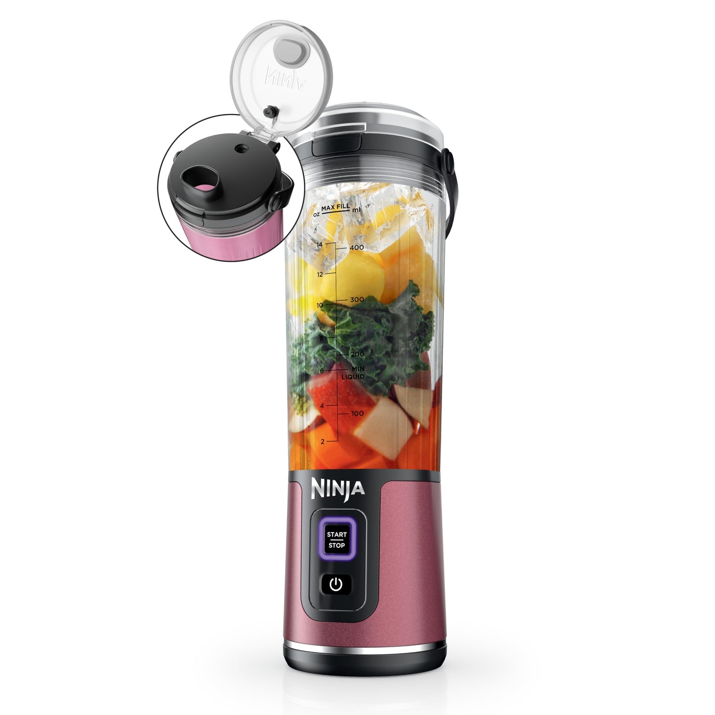 Ninja Blast Portable Blender | Cordless | 18-oz. Vessel | Personal Mixer for Shakes & Smoothies | BPA Free | Leakproof Lid & Sip Spout | USB-C Rechargeable | Dishwasher Safe Parts | Black | BC151BK
