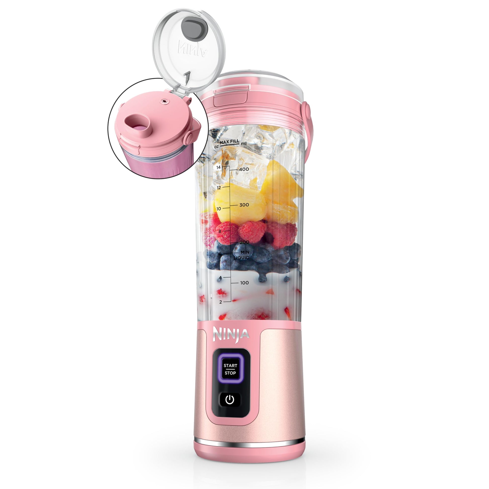 Ninja Blast Portable Blender | Cordless | 18-oz. Vessel | Personal Mixer for Shakes & Smoothies | BPA Free | Leakproof Lid & Sip Spout | USB-C Rechargeable | Dishwasher Safe Parts | Black | BC151BK