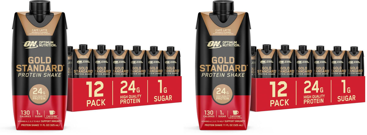Optimum Nutrition Gold Standard Protein Shake, 24g Protein, Ready to Drink Protein Drinks, Chocolate, 11 Fl Oz, 12 Count (Pack of 1) (Packaging May Vary)