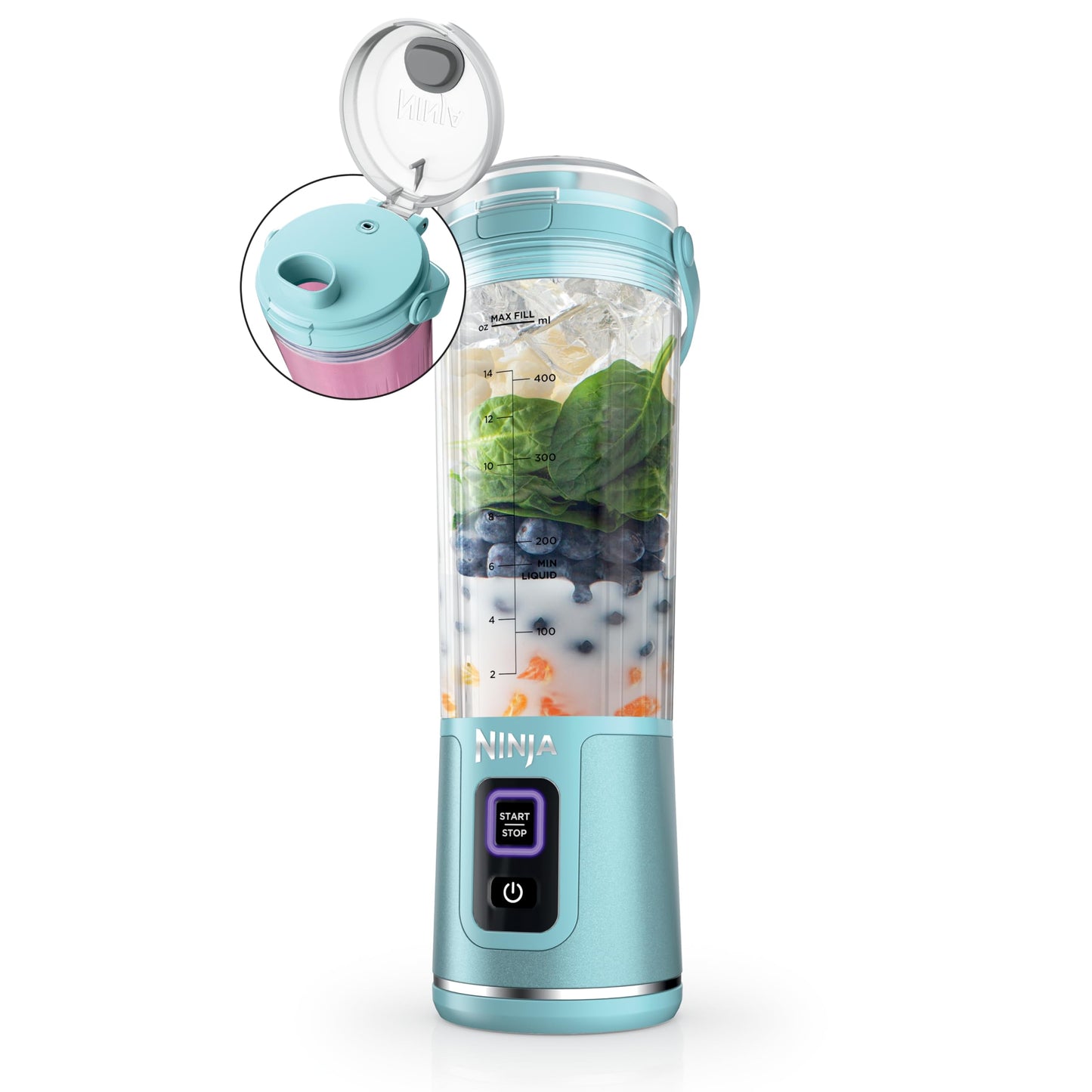 Ninja Blast Portable Blender | Cordless | 18-oz. Vessel | Personal Mixer for Shakes & Smoothies | BPA Free | Leakproof Lid & Sip Spout | USB-C Rechargeable | Dishwasher Safe Parts | Black | BC151BK