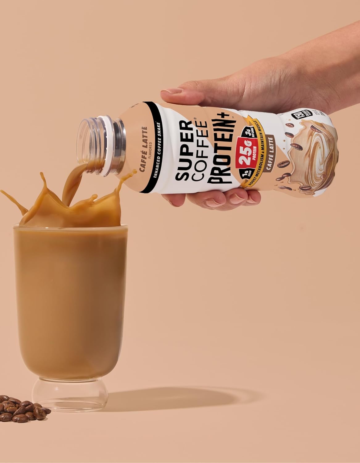 Super Coffee Protein+ Caffe Latte Protein Coffee 25g Protein 11oz 18Pk