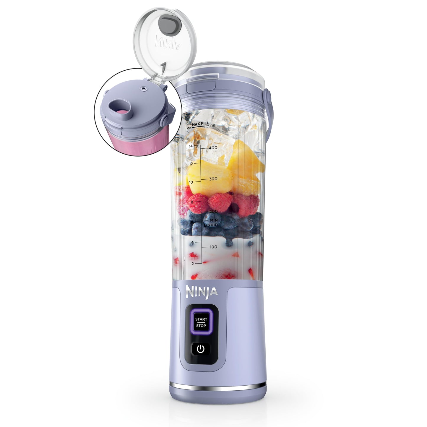 Ninja Blast Portable Blender | Cordless | 18-oz. Vessel | Personal Mixer for Shakes & Smoothies | BPA Free | Leakproof Lid & Sip Spout | USB-C Rechargeable | Dishwasher Safe Parts | Black | BC151BK