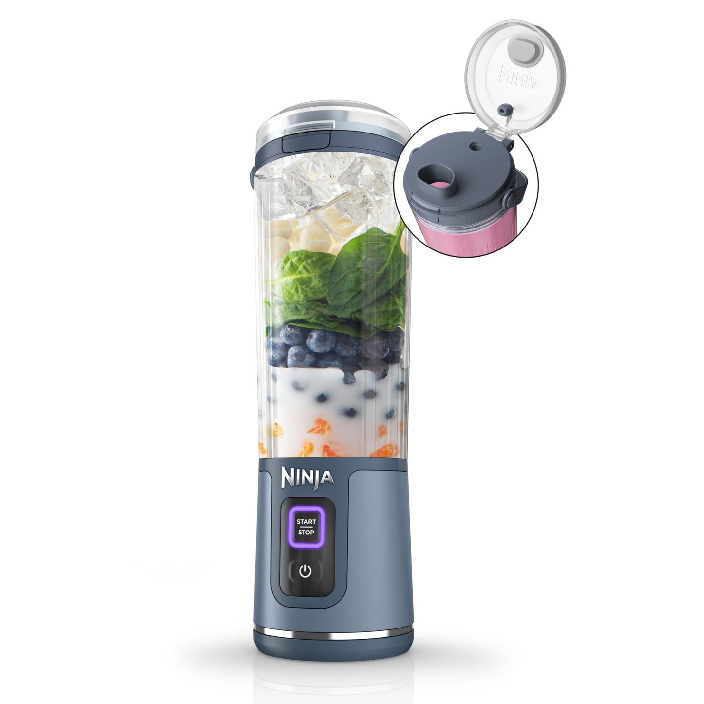Ninja Blast Portable Blender | Cordless | 18-oz. Vessel | Personal Mixer for Shakes & Smoothies | BPA Free | Leakproof Lid & Sip Spout | USB-C Rechargeable | Dishwasher Safe Parts | Black | BC151BK