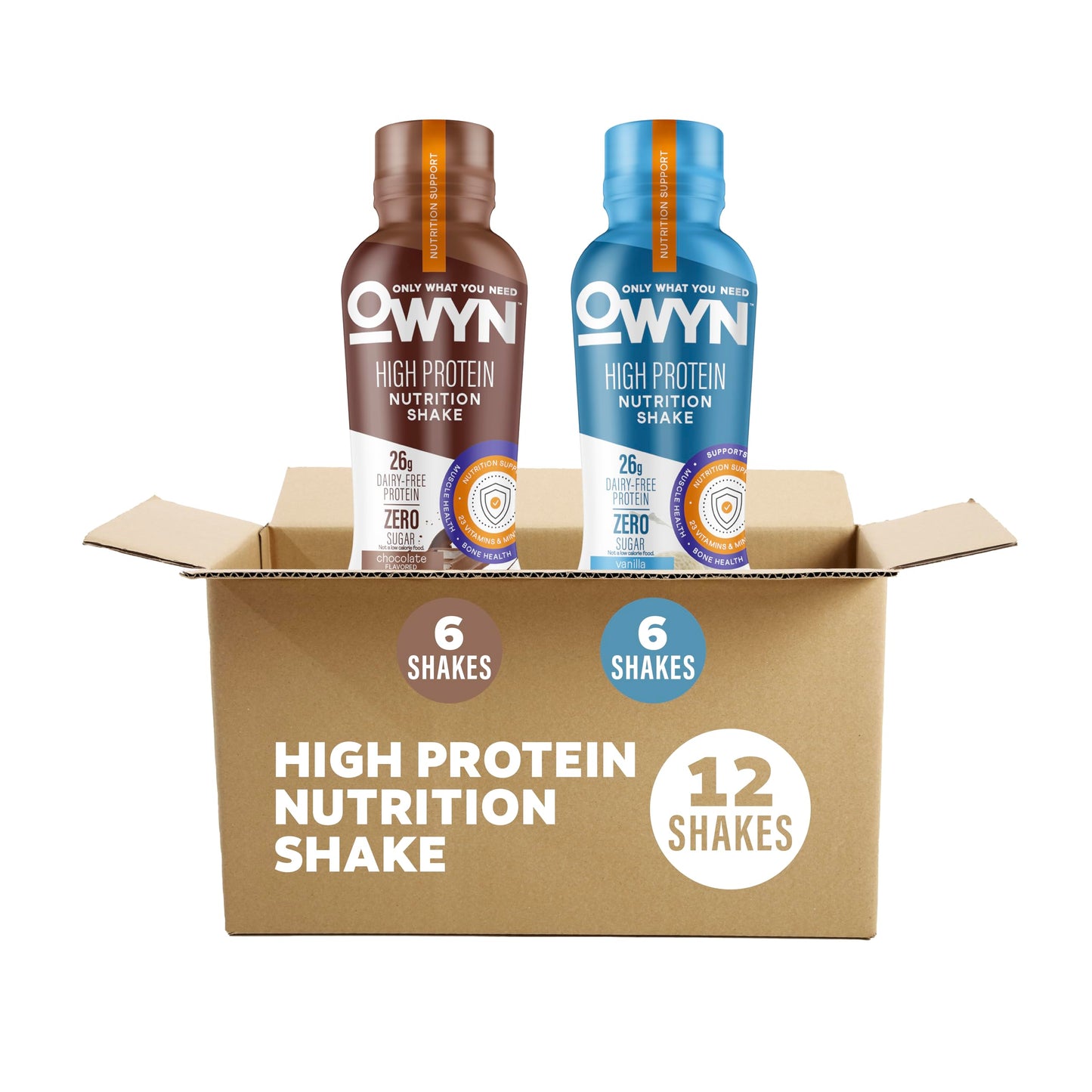 OWYN Only What You Need 26g High Protein Shake, Vanilla Flavored, 12 Ct