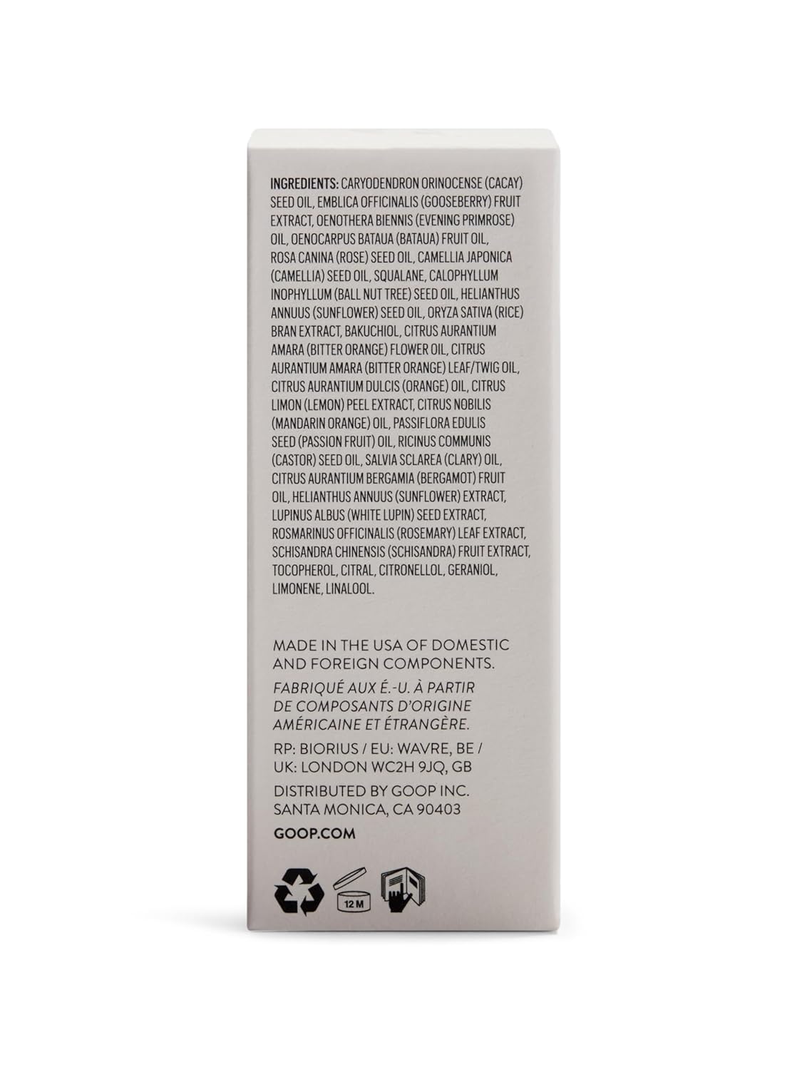 goop Beauty Nutrient Face Oil | Anti Aging Moisturizer for Smooth Skin Texture & Wrinkles | Bakuchiol, Cacay, & Organic Amla | 1 fl oz