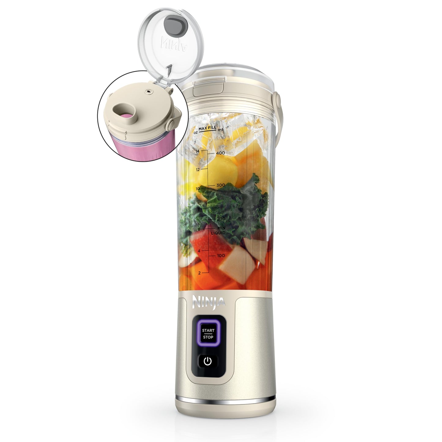 Ninja Blast Portable Blender | Cordless | 18-oz. Vessel | Personal Mixer for Shakes & Smoothies | BPA Free | Leakproof Lid & Sip Spout | USB-C Rechargeable | Dishwasher Safe Parts | Black | BC151BK