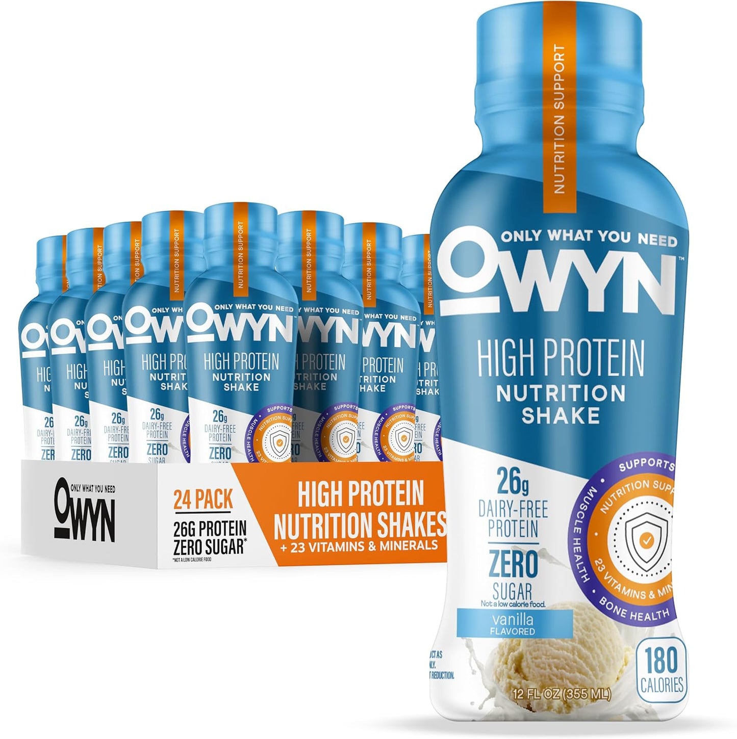 OWYN Only What You Need 26g High Protein Shake, Vanilla Flavored, 12 Ct