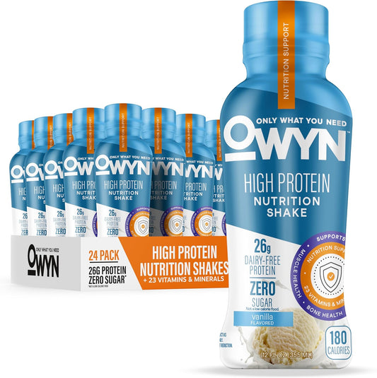 OWYN Only What You Need 26g High Protein Shake, Vanilla Flavored, 12 Ct