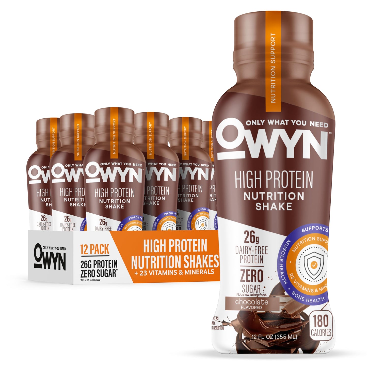 OWYN Only What You Need 26g High Protein Shake, Vanilla Flavored, 12 Ct