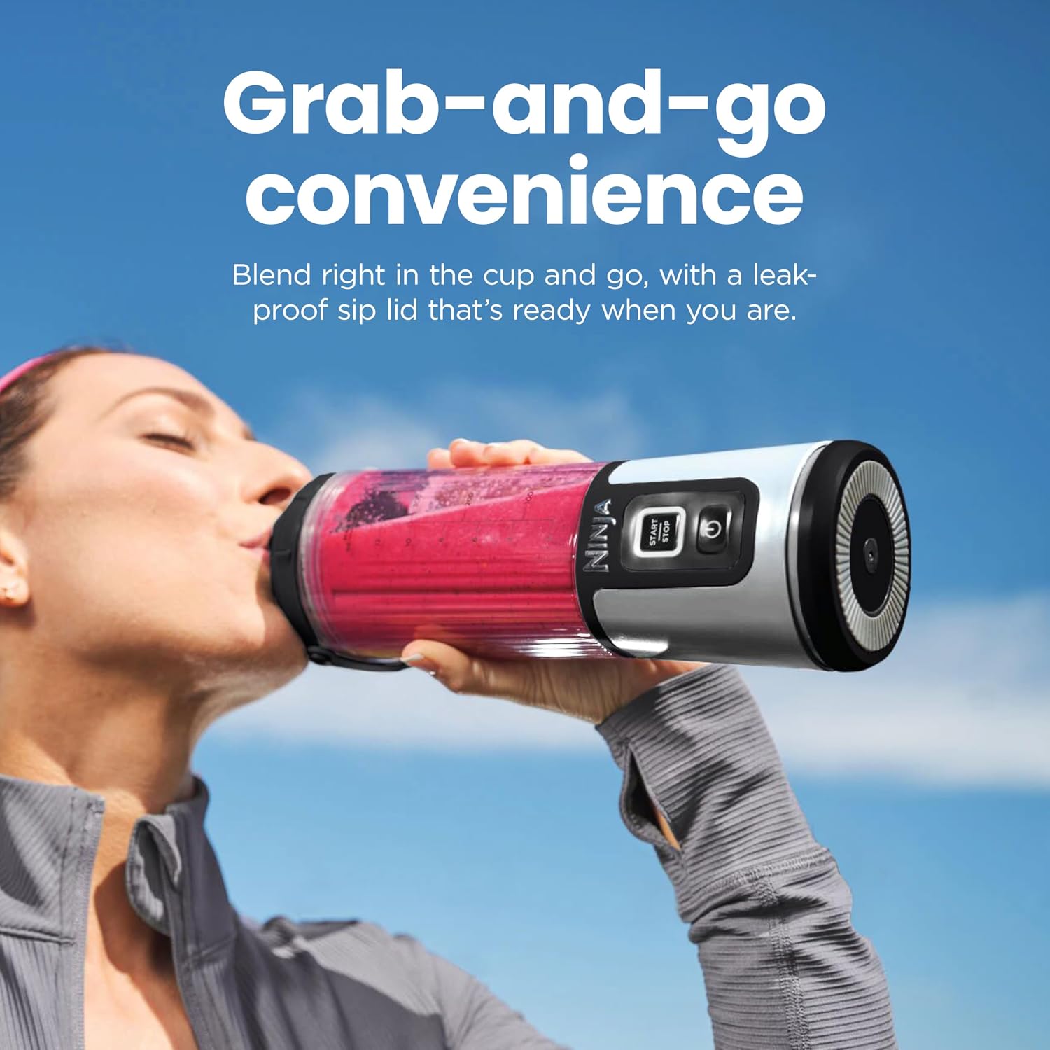 Ninja Blast Portable Blender | Cordless | 18-oz. Vessel | Personal Mixer for Shakes & Smoothies | BPA Free | Leakproof Lid & Sip Spout | USB-C Rechargeable | Dishwasher Safe Parts | Black | BC151BK