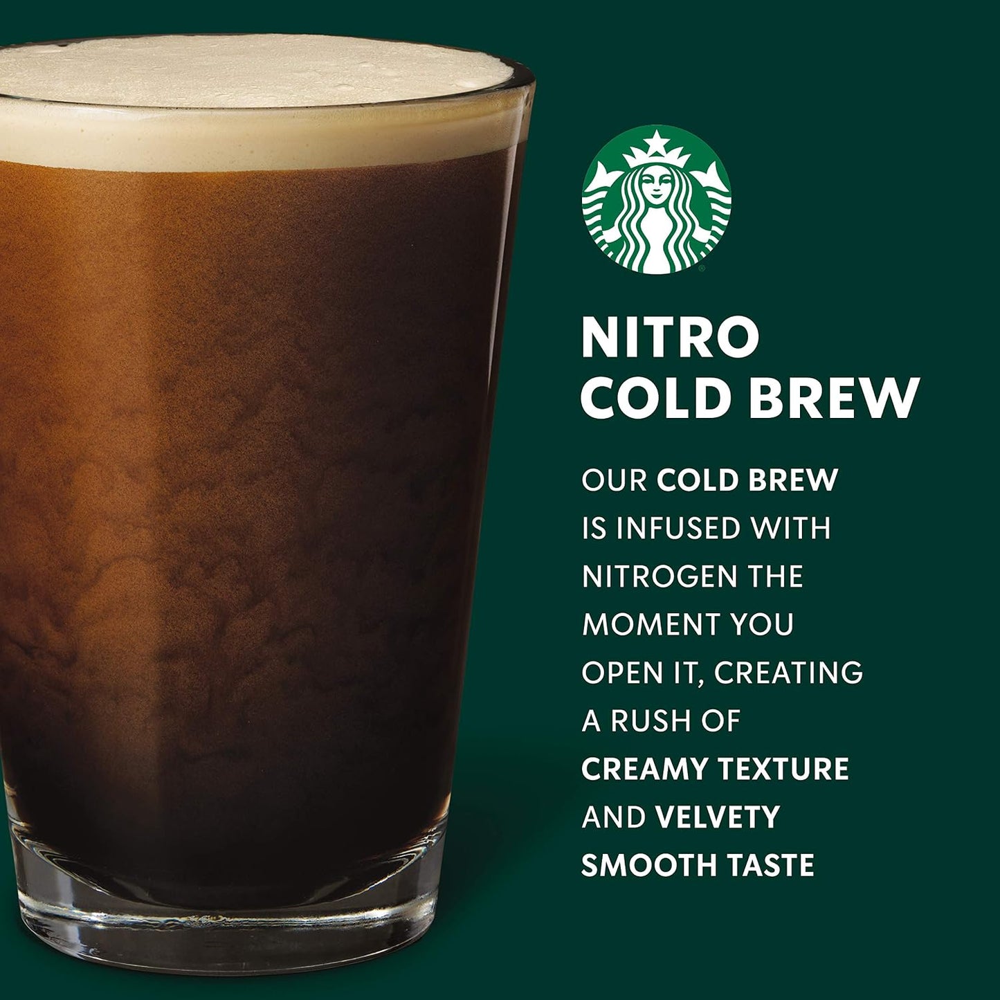 Starbucks Nitro Cold Brew, Vanilla Sweet Cream 9.6 fl oz Can (8 Pack)