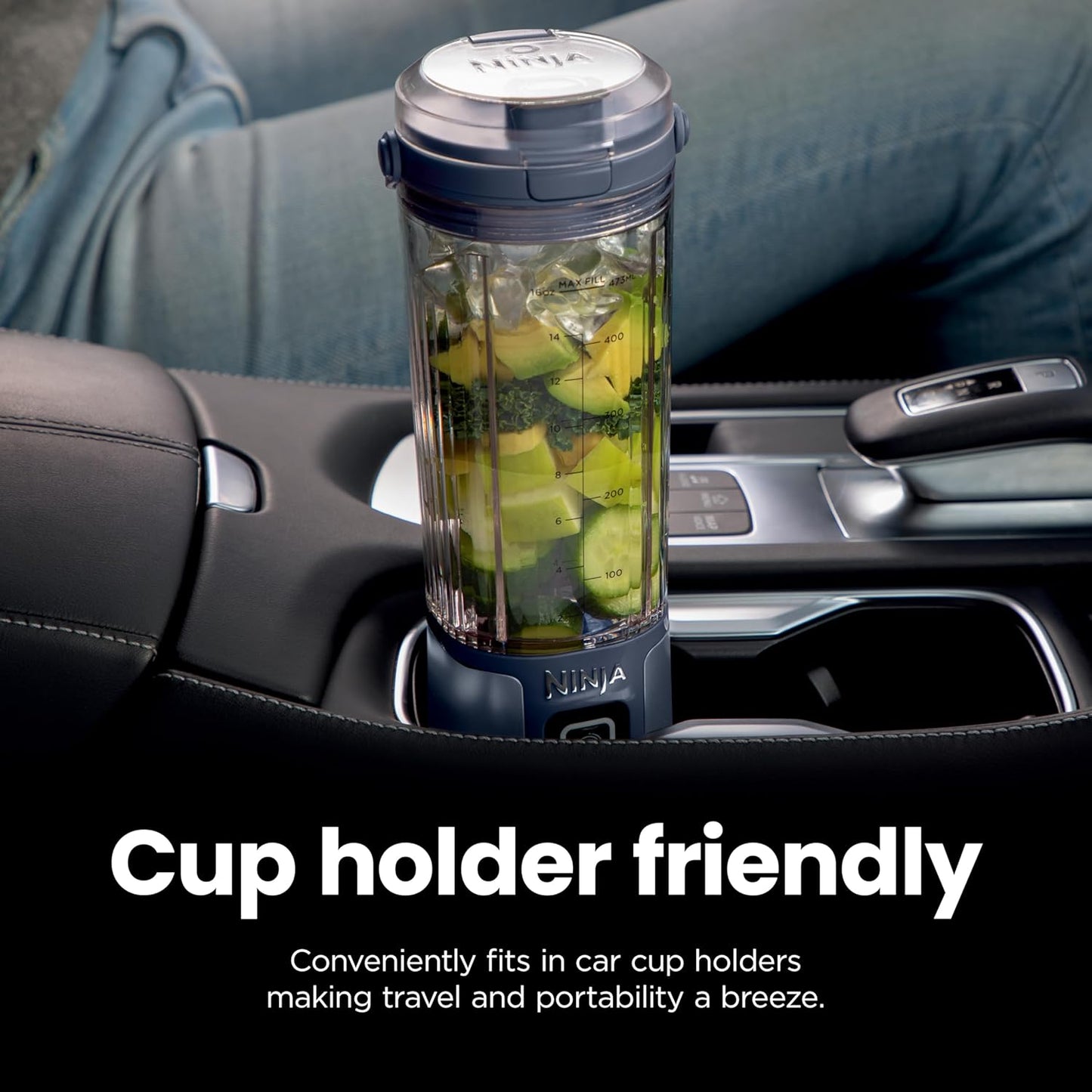 Ninja Blast Portable Blender | Cordless | 18-oz. Vessel | Personal Mixer for Shakes & Smoothies | BPA Free | Leakproof Lid & Sip Spout | USB-C Rechargeable | Dishwasher Safe Parts | Black | BC151BK